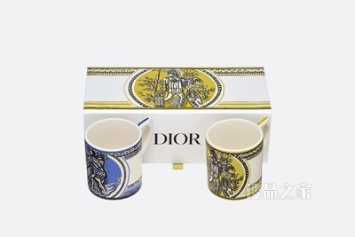 马克杯两件套装 陶质, 二零二二早春系列“DEE”图案
