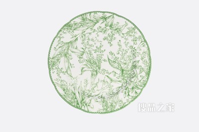 装饰盘 新款铃兰系列绿色图案