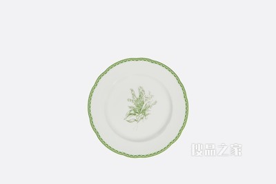面包碟 铃兰系列绿色图案