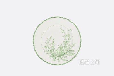 甜品碟 新款铃兰系列绿色图案