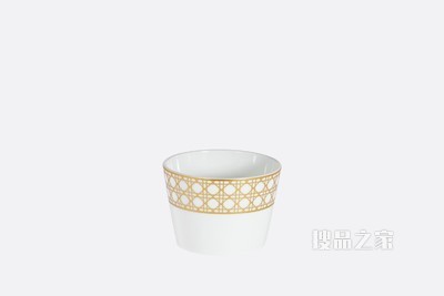 宽口杯 金色藤格纹装饰