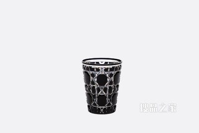 黑色玻璃杯 藤格纹图案
