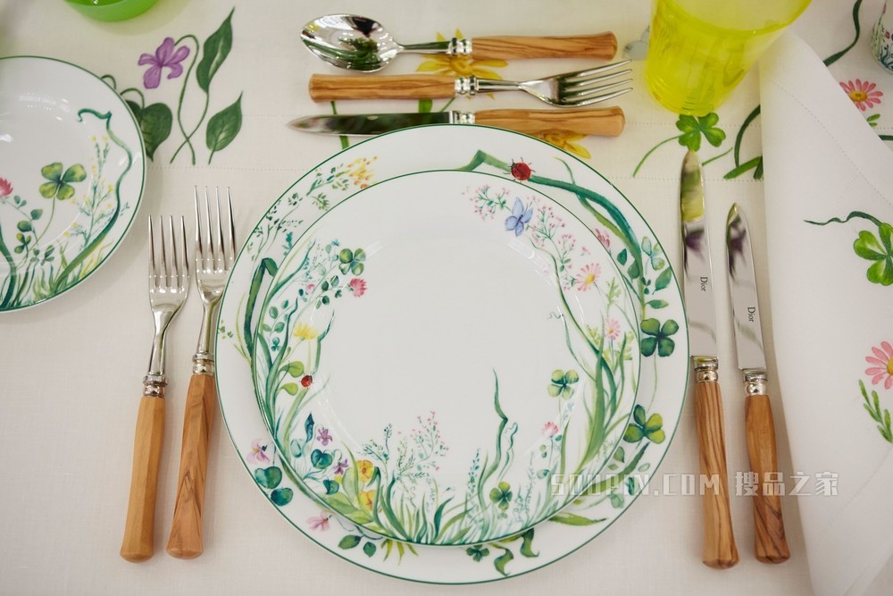 甜品碟 瓷质 Milly-la-Forêt 植物印花