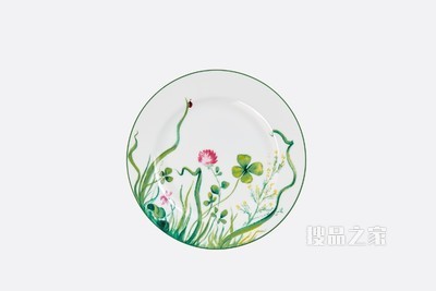 面包碟 瓷质 Milly-la-Forêt 植物印花