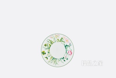 茶杯杯托 瓷质 Milly-la-Forêt 植物印花