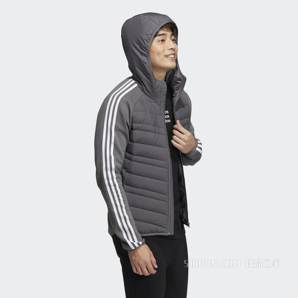 adidas neo M DWN HYBRD JKT 冬季运动羽绒服