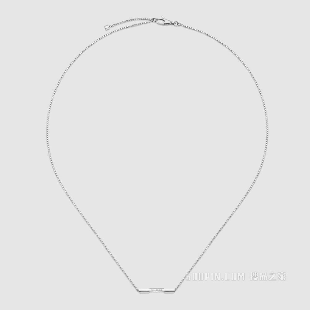 Gucci Link to Love系列钻石项链 18K白金