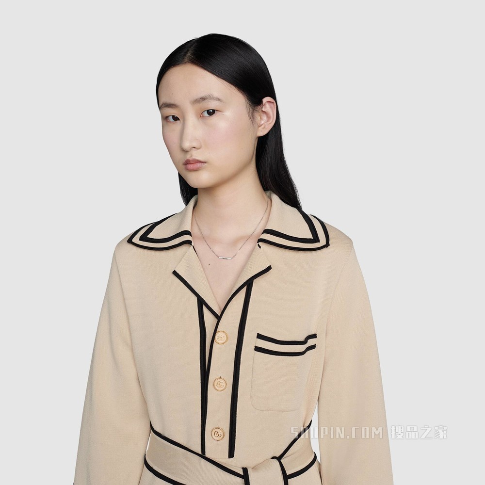 Gucci Link to Love系列钻石项链 18K白金