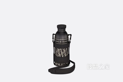 Dior Aqua 水瓶 黑色粒面牛皮革和不锈钢 Dior Oblique 图案搭配肩带