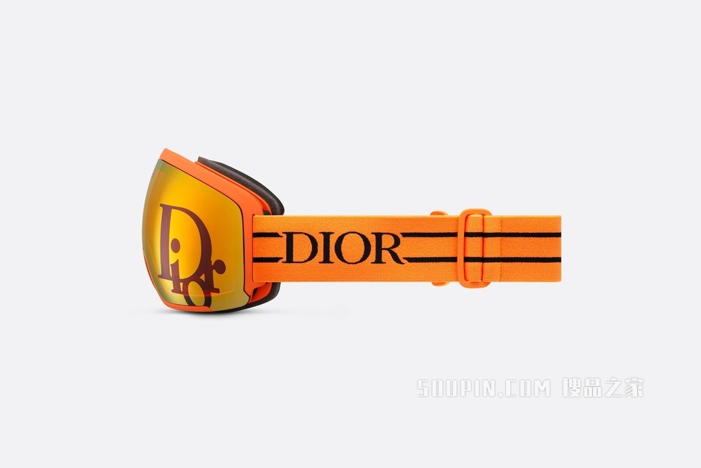 DIOR AND POC 滑雪护目镜（精巧款） 橙色镜框黄橙色 Dior Oblique 镜片