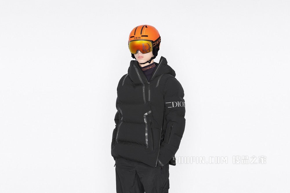 DIOR AND POC 滑雪护目镜（精巧款） 黑色镜框黄橙色 Dior Oblique 镜片