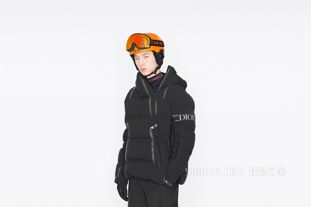 DIOR AND POC 滑雪护目镜（精巧款） 黑色镜框黄橙色 Dior Oblique 镜片