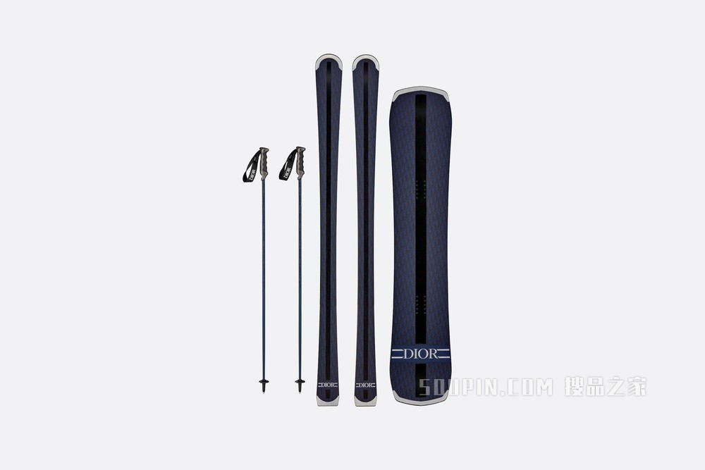 DIOR AND AK SKI 滑雪杖 115 厘米海军蓝色 Dior Oblique 图案