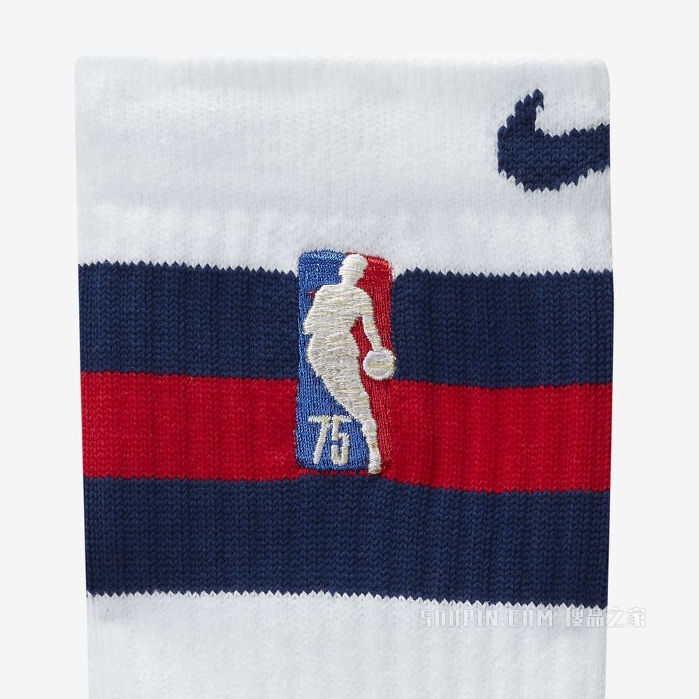 布鲁克林篮网队 Elite City Edition Nike NBA Crew 运动袜（1 双）