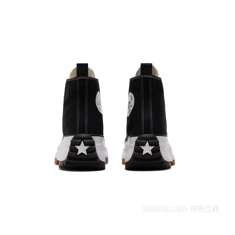 【男女同款】Run Star Hike潮流厚底帆布鞋 中性 黑色