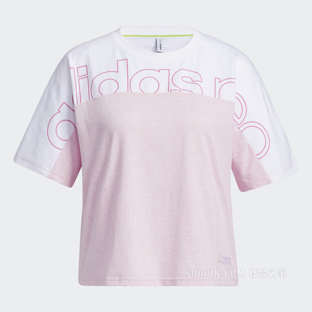 adidas neo W CS APR TEE 夏季运动短袖T恤