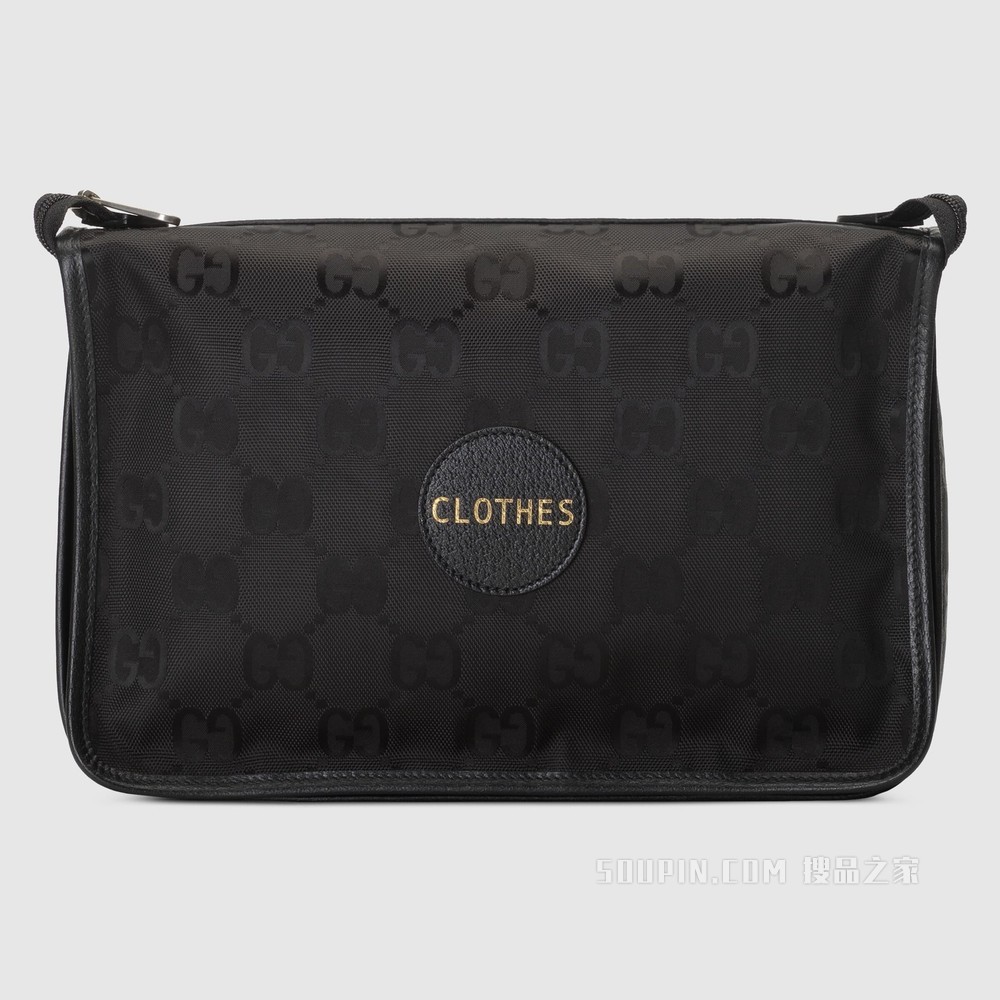 Gucci Off The Grid系列中号方包 黑色GG ECONYL®