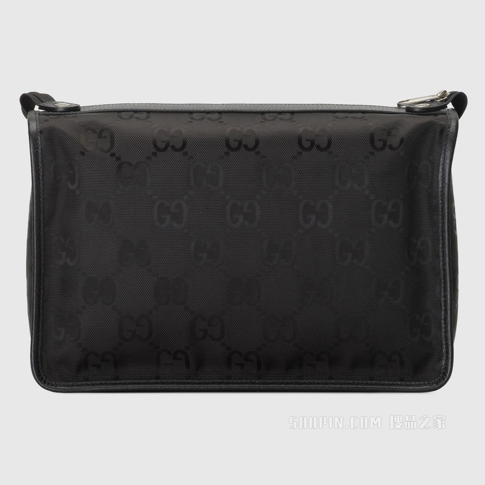 Gucci Off The Grid系列中号方包 黑色GG ECONYL®