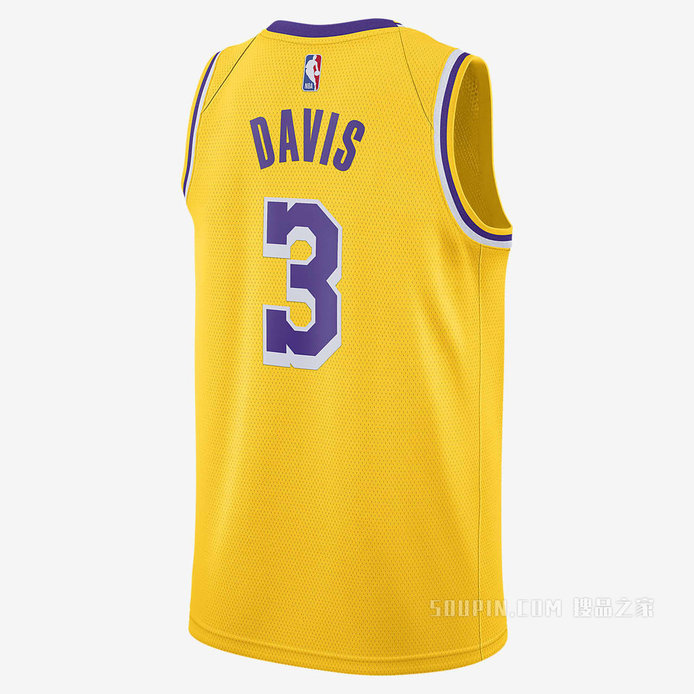 2020 赛季洛杉矶湖人队 (Anthony Davis) Icon Edition Nike NBA Swingman Jersey 男子球衣