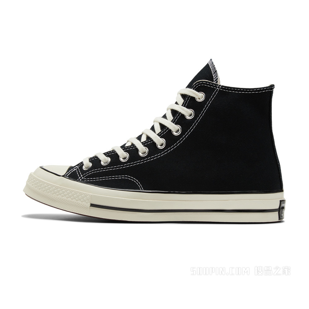 【男女同款】Chuck 70经典高帮复古帆布鞋 中性 黑色