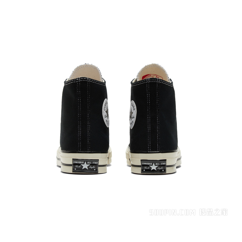 【男女同款】Chuck 70经典高帮复古帆布鞋 中性 黑色