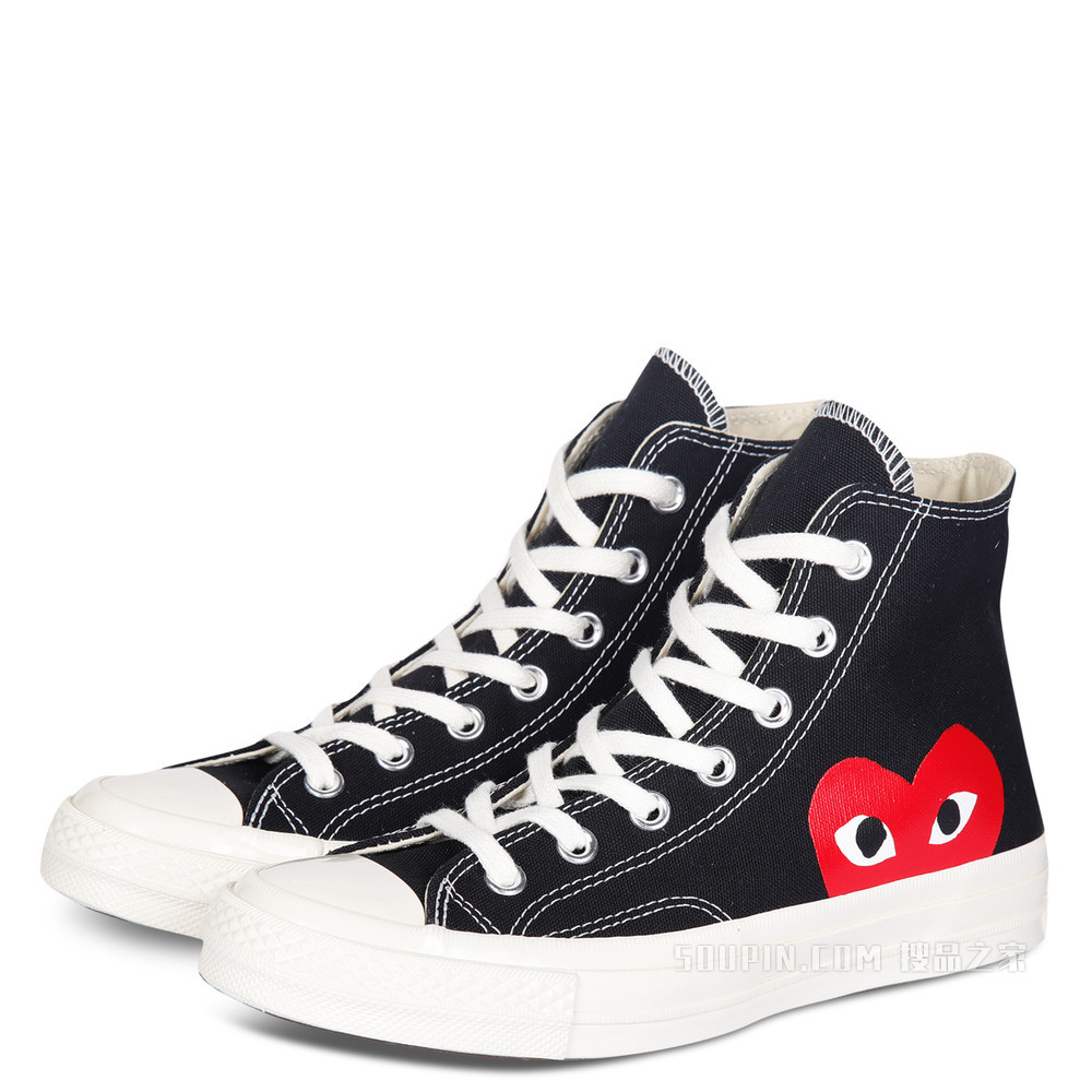 【男女同款】CONVERSE X COMME DES GARCONS PLAY 中性 黑色