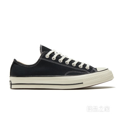 【男女同款】Chuck 70经典低帮复古帆布鞋 中性 黑色