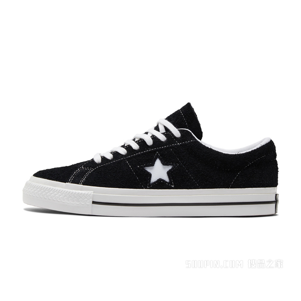 【男女同款】One Star经典款翻毛皮滑板鞋 中性 黑色