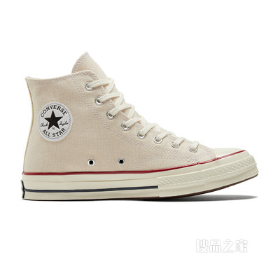 【男女同款】Chuck 70米白色高帮帆布鞋 中性 米白色
