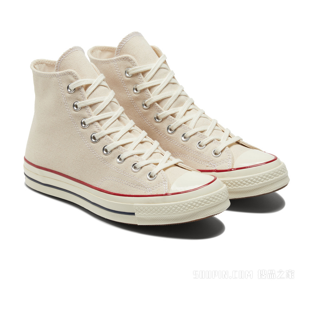 【男女同款】Chuck 70米白色高帮帆布鞋 中性 米白色