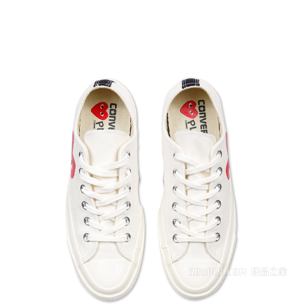 【男女同款】CONVERSE X COMME DES GARCONS PLAY 中性 白色