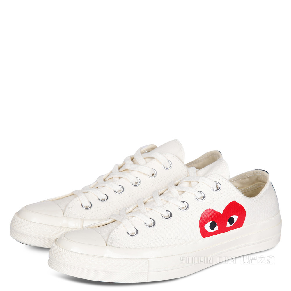 【男女同款】CONVERSE X COMME DES GARCONS PLAY 中性 白色