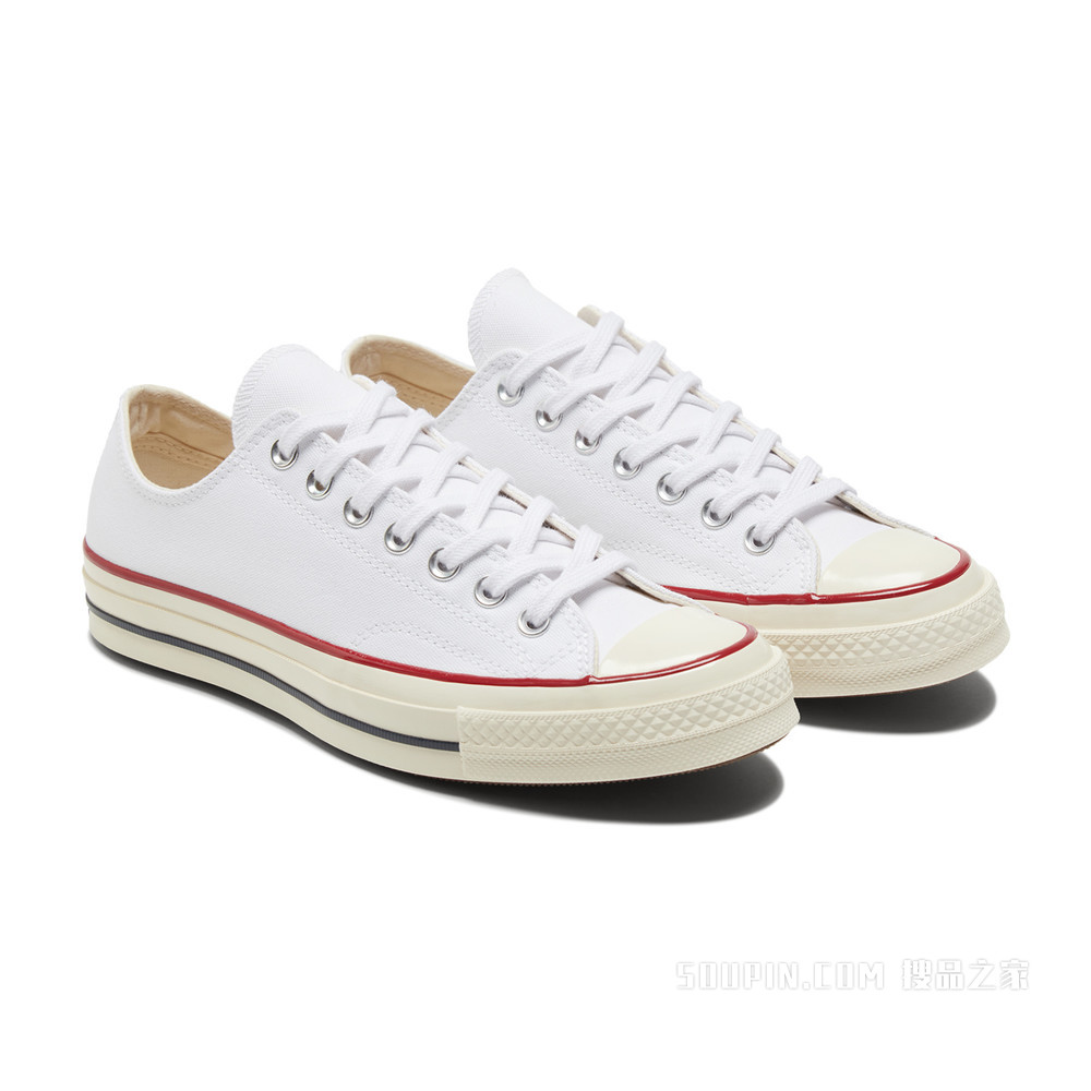 【男女同款】Chuck 70经典低帮复古帆布鞋 中性 白色