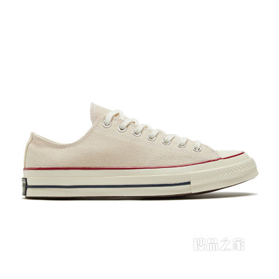 【男女同款】Chuck 70经典低帮复古帆布鞋 中性 米白色