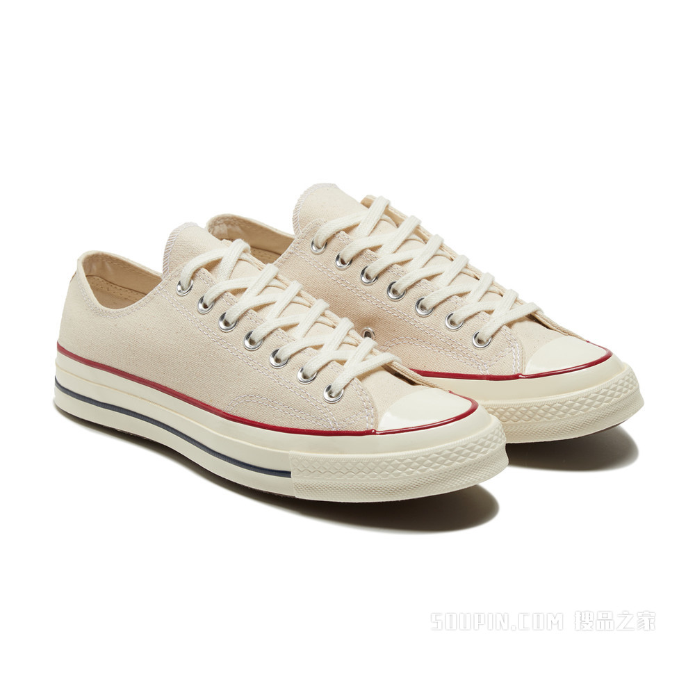 【男女同款】Chuck 70经典低帮复古帆布鞋 中性 米白色