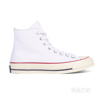 【男女同款】Chuck 70经典白色高帮帆布鞋 中性 白色