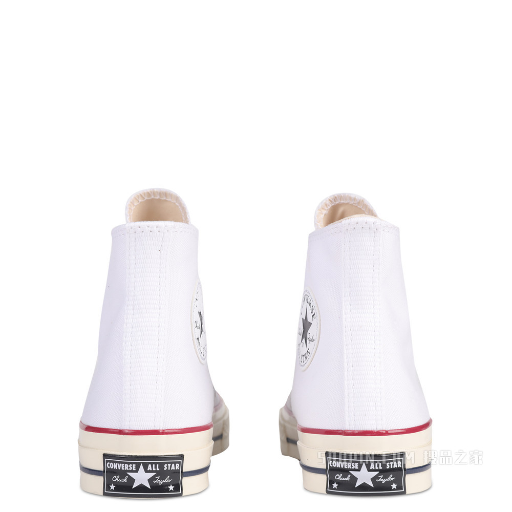 【男女同款】Chuck 70经典白色高帮帆布鞋 中性 白色