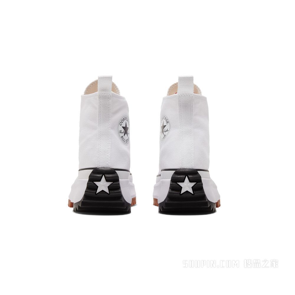 【男女同款】Run Star Hike厚底帆布运动鞋 中性 白色
