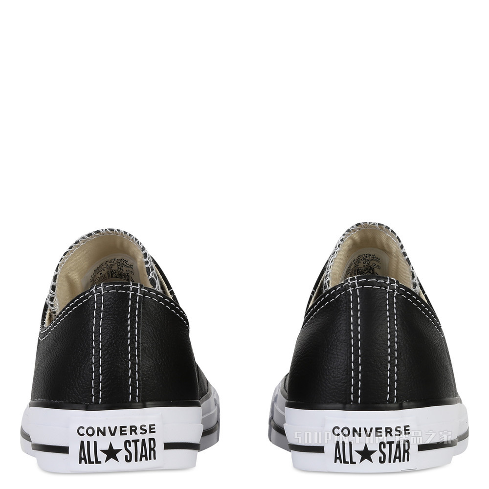 【男女同款】All Star皮质低帮休闲运动鞋 中性 黑色