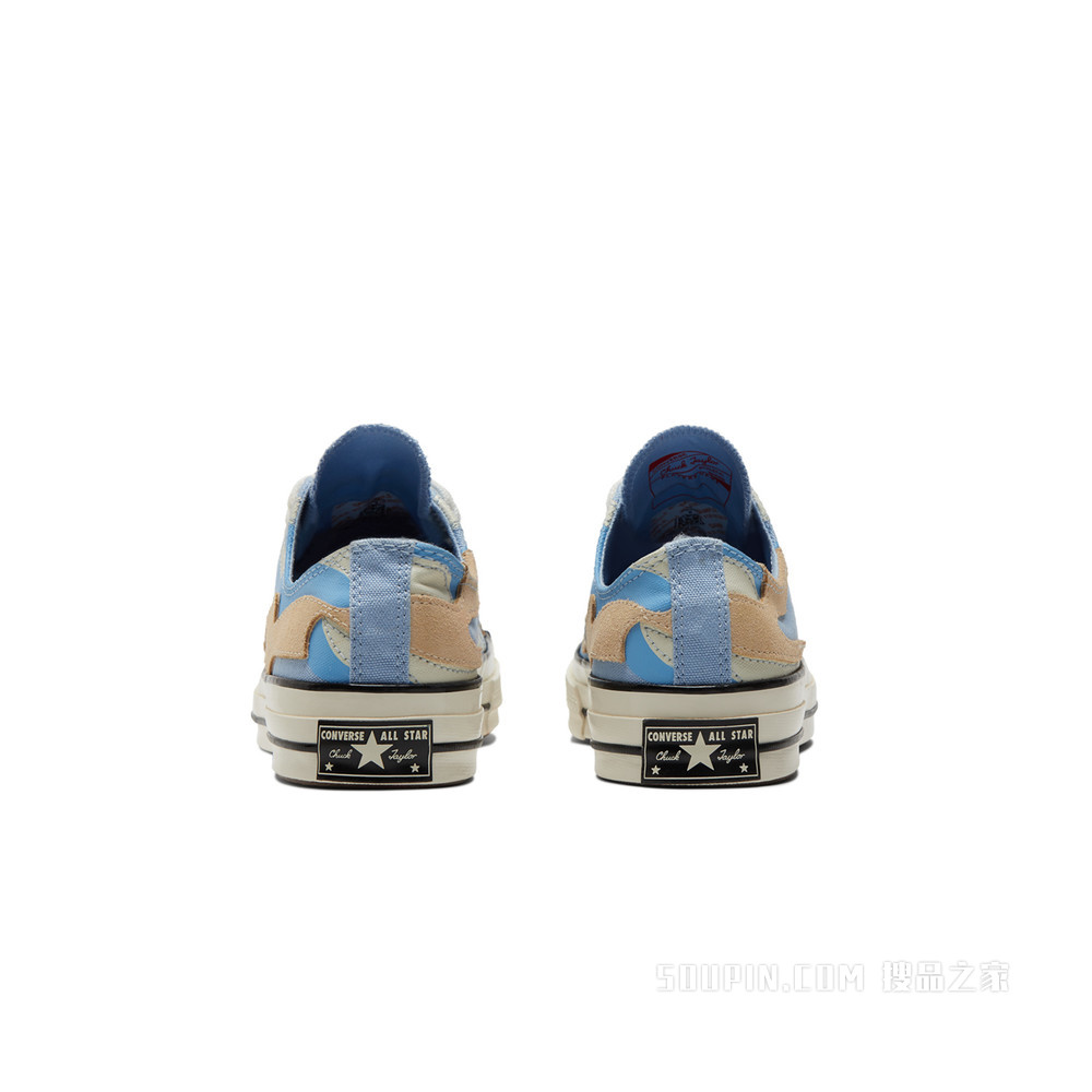 【男女同款】Chuck 70迷彩拼接帆布鞋 中性 蓝色