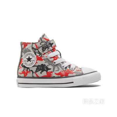 【婴童】All Star 1V魔术贴帆布鞋婴童 中性 多色/灰/橘红色
