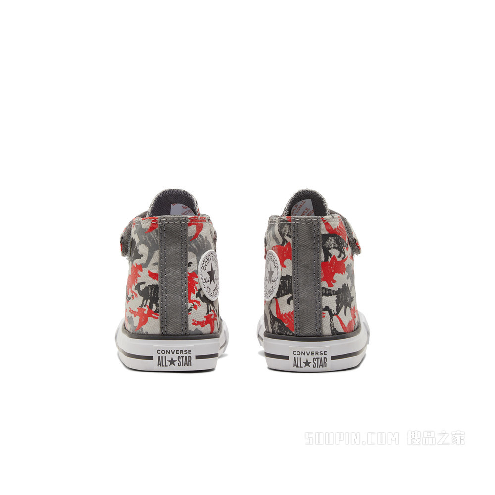 【婴童】All Star 1V魔术贴帆布鞋婴童 中性 多色/灰/橘红色