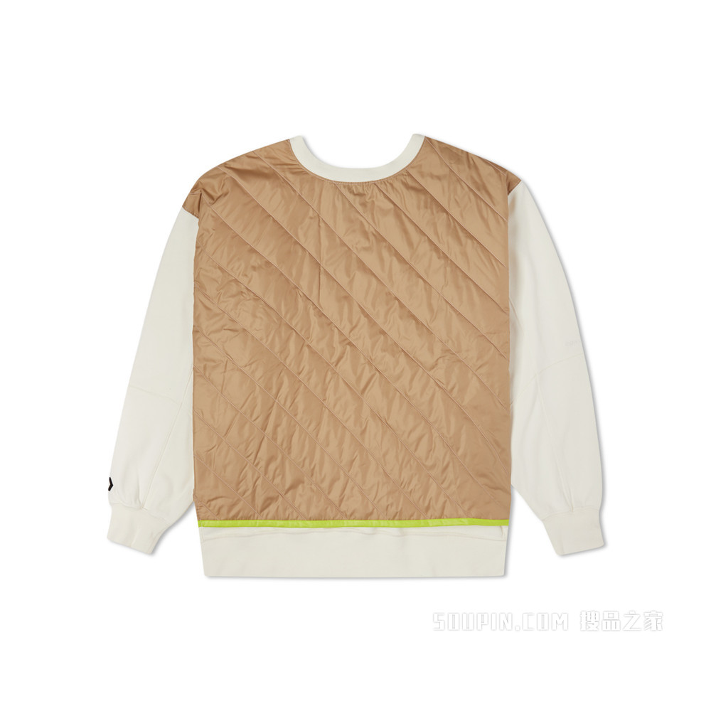 【男女同款】Shapes Quilted Crew 中性 奶白色