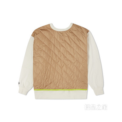 【男女同款】Shapes Quilted Crew 中性 奶白色