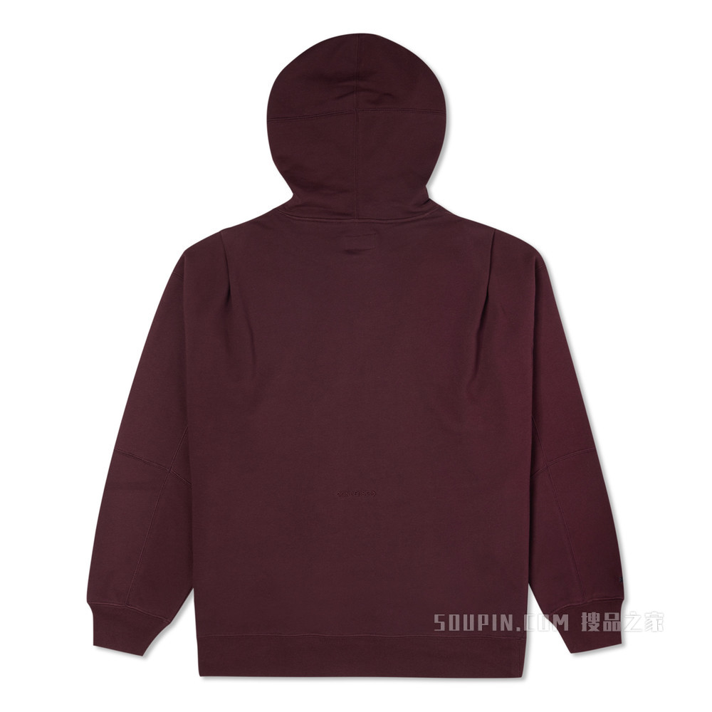 【男女同款】Shapes Graphic Bubble Hoodie 中性 枣红色