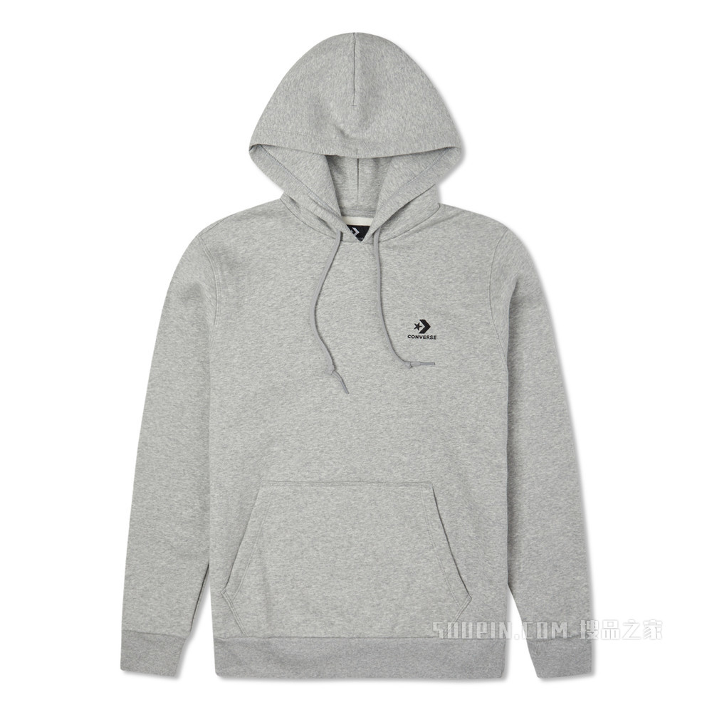 【男子】潮流宽松套头连帽衫 男款 纹理灰色