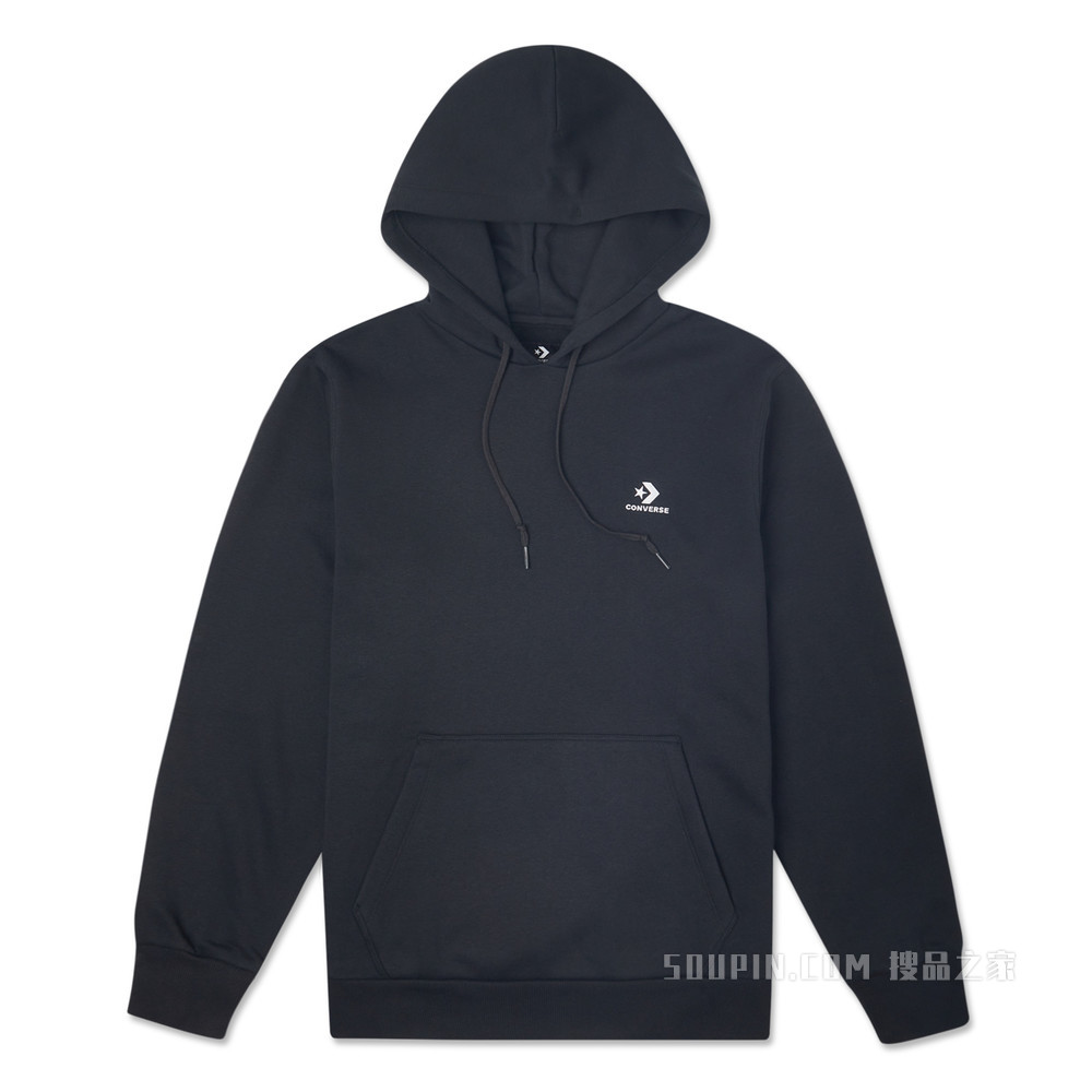 【男子】潮流宽松套头连帽衫 男款 黑色