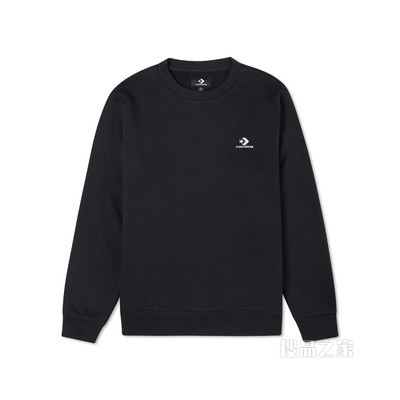 【男子】秋冬加绒卫衣圆领套头衫 男款 黑色