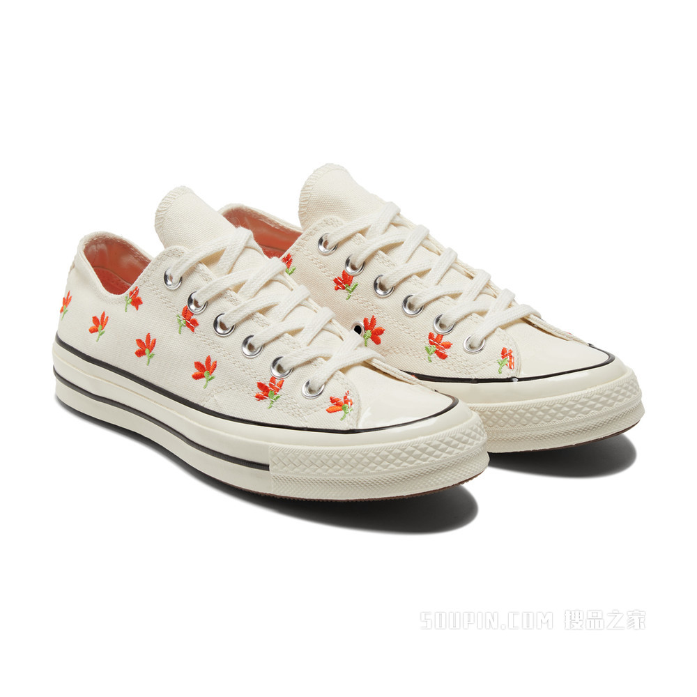 【女子】Chuck 70刺绣小红花帆布鞋 女款 小红花