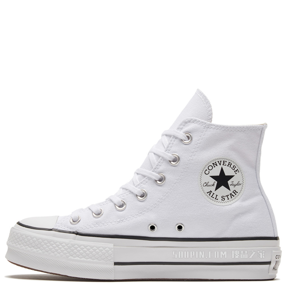 【女子】All Star Lift休闲厚底帆布鞋 女款 白色